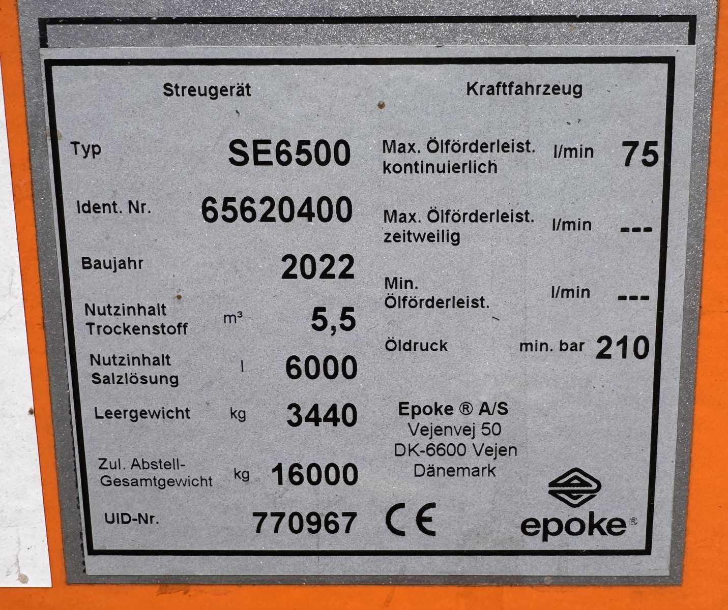 ANDERE – Abrollaufbau Salzstreuer Diesel Separat Motor - Bild 3