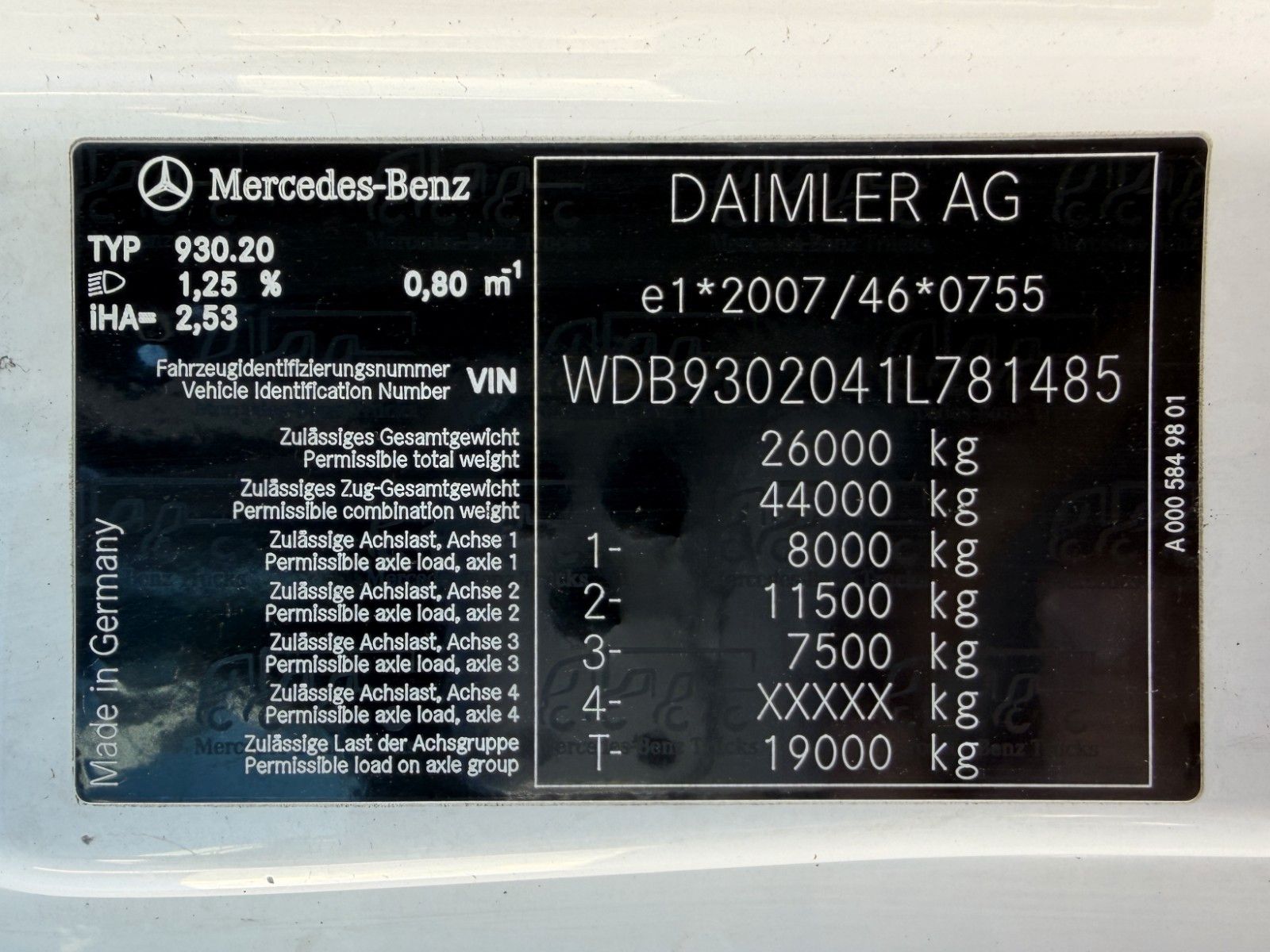 MERCEDES-BENZ – 2541 6x2 Pritsche Kran Atlas 135.2E Funk LA NLA - Bild 32